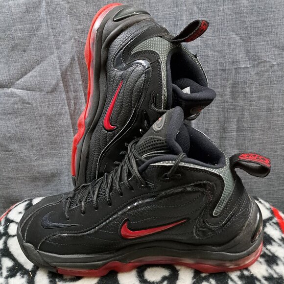 %Size 8 Men Nike Air Total Max Uptempo Bred Black 2021 / A 30